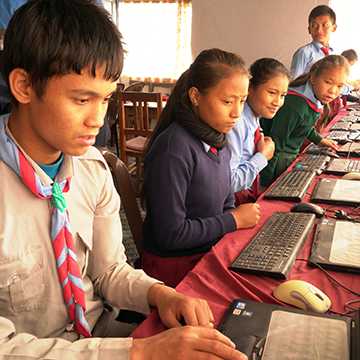 Our first computer lab in Gorkha